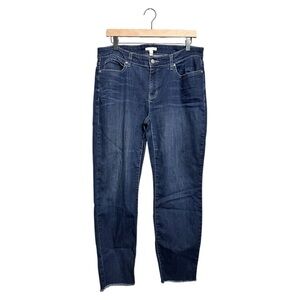 Eileen Fisher Petite Organic Cotton Blend Fray Hem Jeans Sz. 14P